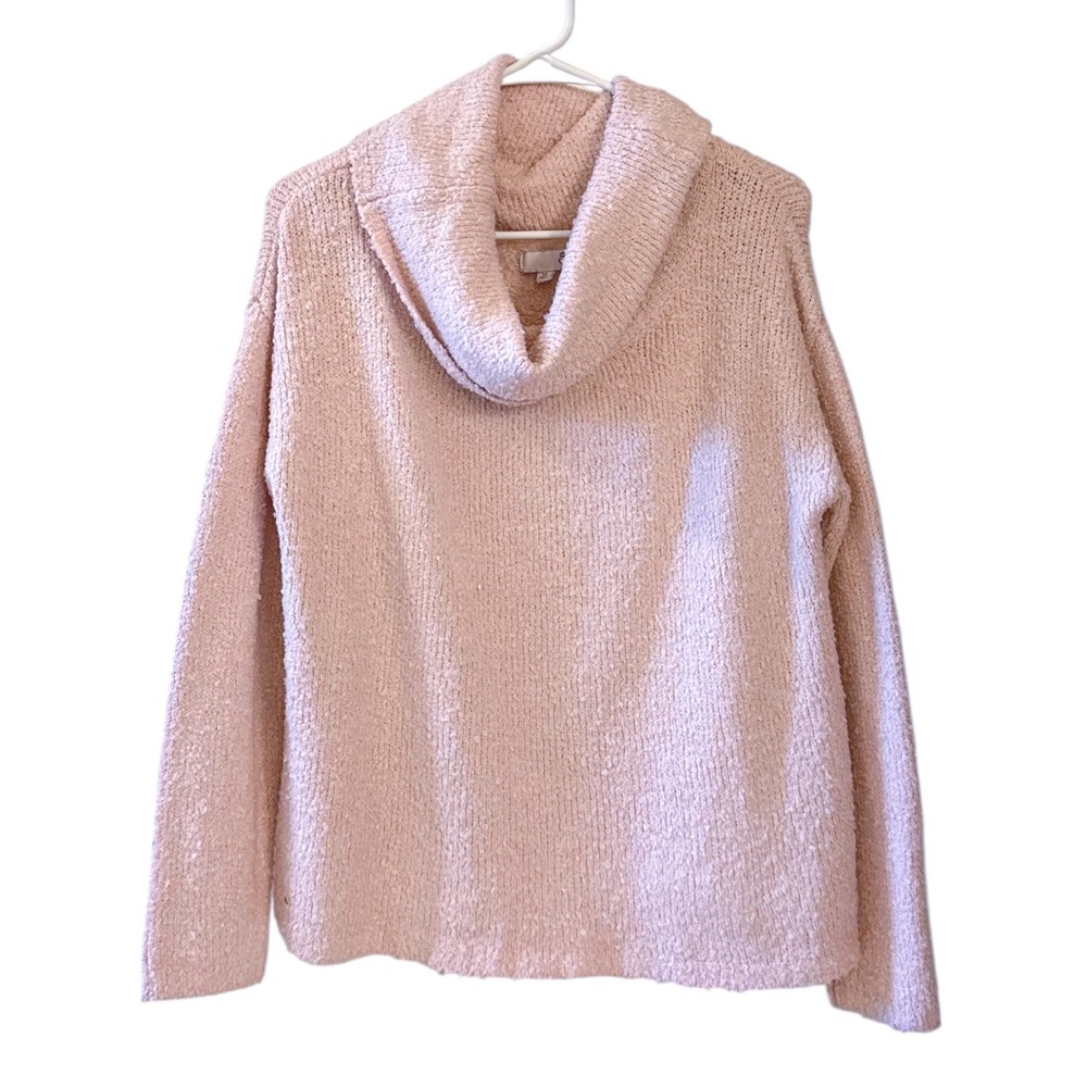 SO Light Pink Cowl‎ Neck Sweater Soft Girl Cozycore Balletcore Size Large